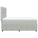 vidaXL Sommier à lattes de lit et matelas Gris clair 140x200cm Velours