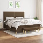 vidaXL Sommier à lattes de lit avec matelas Marron foncé 180x200 cm