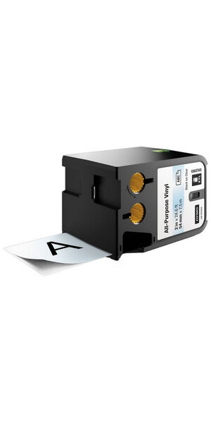 DYMO XTL - Ruban adhésif permanent en vinyle, 54mm x 7m - Noir sur Transparent