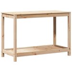 vidaXL Table de rempotage avec étagère 108x50x75 cm bois massif de pin
