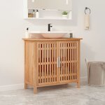 vidaXL Armoire de salle de bain 66x29x61 5 cm Bois massif de noyer