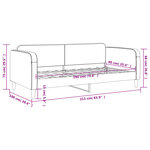 vidaXL Lit de repos sans matelas noir 90x190 cm tissu