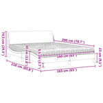 vidaXL Lit avec matelas gris foncé 160x200 cm tissu