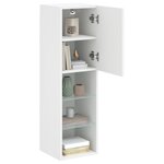 vidaXL Meuble TV avec lumières LED blanc 30 5x30x102 cm