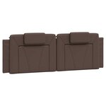 vidaXL Coussin de tête de lit marron 160 cm similicuir