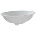 vidaXL Évier de salle de bain blanc 56x41x20 cm ovale céramique