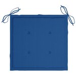vidaXL Chaises de jardin avec coussins 2 Pièces Teck solide et acier