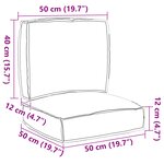 vidaXL Ensemble de coussins de palette de 2 pièces Crème en tissu Oxford