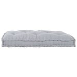 Coussin canapé palette vidaXL en tissu gris