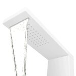 vidaXL Système de panneau de douche Aluminium Mat Blanc