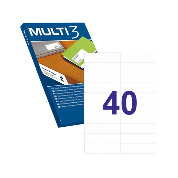 Multi3 Lot de 20000 étiquettes 52 5 x 29 7mm
