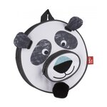 Sac à dos Apli Panda - Double compartiment - Fermeture zippée - Poignées rembourrées et réglables - Poignée supérieure pour accrocher - Sangle avec pompon queue de panda - Idéal pour l'école et la maternelle