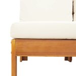 vidaXL Canapé de jardin sans accoudoirs coussins 2 places bois acacia