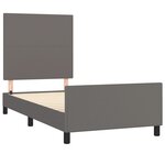 vidaXL Cadre de lit avec tête de lit Gris 100x200 cm Similicuir