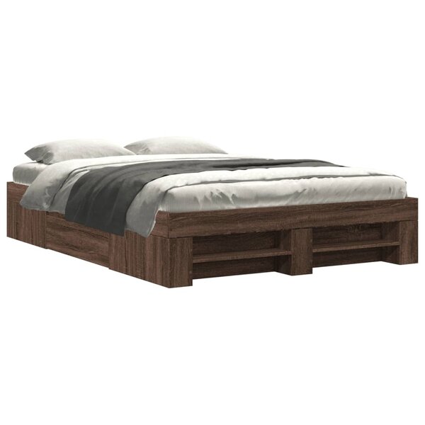 vidaXL Cadre de lit sans matelas chêne marron 120x190 cm