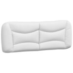 vidaXL Cadre de lit avec tête de lit Blanc 140x200 cm Similicuir