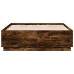 vidaXL Cadre de lit sans matelas chêne fumé 140x190 cm