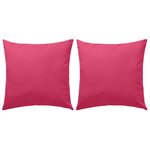 vidaXL Oreillers d'extérieur lot de 2 45 x 45 cm Rose