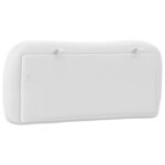 vidaXL Coussin de tête de lit blanc 90 cm similicuir