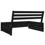 vidaXL Canapé central de jardin noir 120x80 cm bois de pin massif