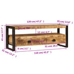 vidaXL Meuble TV 120x35x45 cm Bois solide de manguier