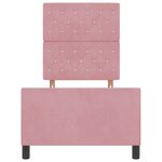 Lit vidaXL Rose 80x200 cm Velours