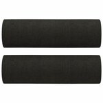 vidaXL Ensemble de canapés 3 Pièces avec coussins noir tissu