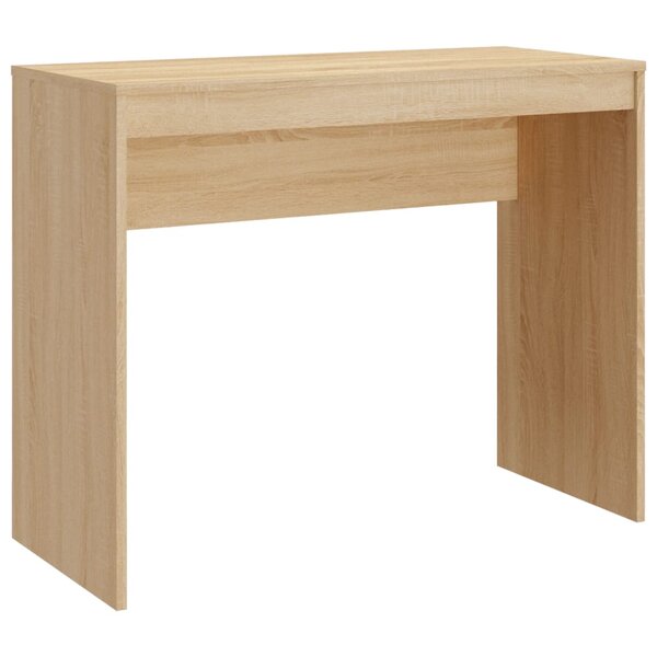 Bureau table poste de travail meuble d'ordinateur informatique étude chêne sonoma 90 x 40 x 72 cm bois d'ingénierie brun 02_0023662