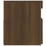 vidaXL Meuble TV avec lumières LED Chêne marron 90x35x40 cm