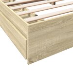 vidaXL Cadre de lit avec tiroirs sans matelas chêne sonoma 200x200 cm