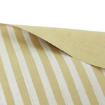 Papier cadeau à rayures Kraft et blanc 2 x 0 70m
