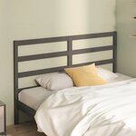 vidaXL Tête de lit Gris 146x4x100 cm Bois massif de pin