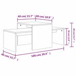 vidaXL Ensemble de tables basses Chêne sonoma bois d’ingénierie