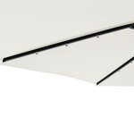 vidaXL Parasol de jardin avec LED et mât en acier blanc 225x225x212 cm