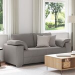 Canapé Loveseat Taupe 140 cm en Tissu