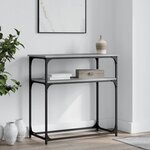 vidaXL Table console sonoma gris 75x35 5x75 cm bois d'ingénierie