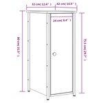 vidaXL Tables de chevet 2Pièces chêne marron 32x42x80cm bois d'ingénierie