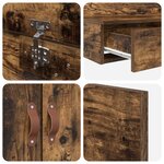 vidaXL Cadre de lit de rangement chêne fumé 200x200 cm