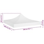 vidaXL Toit de tente de réception 2x2 m Blanc 270 g/m²