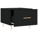 vidaXL Tables basses 2 Pièces noir 50x50x40 cm bois d'ingénierie
