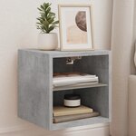vidaXL Meubles TV muraux et lumières LED 2Pièces gris béton 30x28 5x30 cm