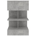 vidaXL Tables de chevet 2 Pièces Gris béton 40x35x65 cm