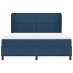 Lit à ressort bleu vidaXL avec matelas  180x200 cm  tissu
