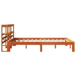 vidaXL Cadre de lit sans matelas cire marron 120x200cm bois pin massif