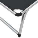 vidaXL Chaises longues pliables et toit lot de 2 Aluminium textilène