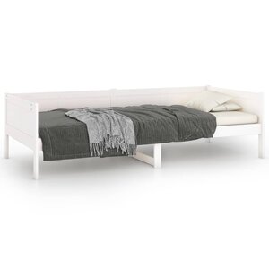 vidaXL Lit de jour Blanc Bois massif de pin 90x190 cm