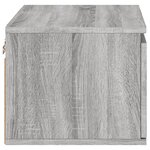 vidaXL Tables de chevet murales avec lumières LED 2 Pièces sonoma gris