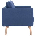 vidaXL Canapé à 2 places tissu bleu
