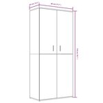 vidaXL Armoire à chaussures sonoma gris 80x39x178 cm bois d'ingénierie