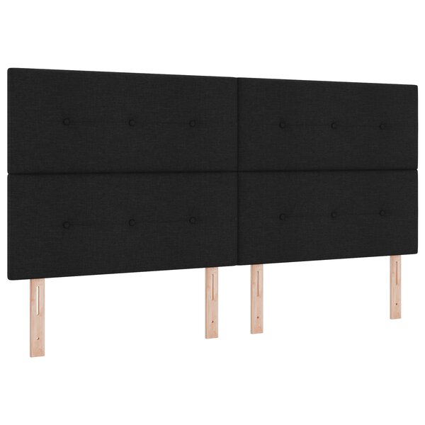 vidaXL Tête de lit LED Noire 100 cm en tissu